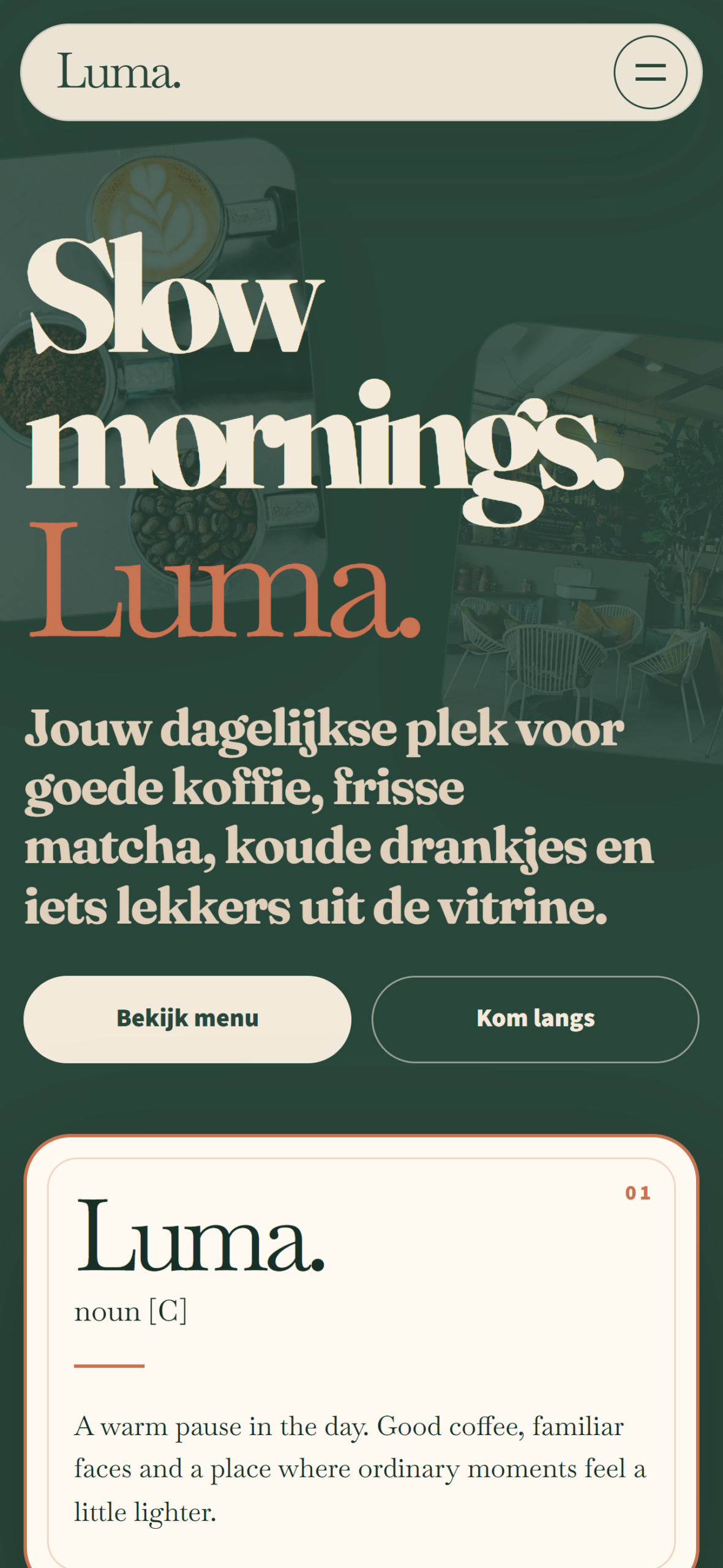 Mobiele website van Lumablend